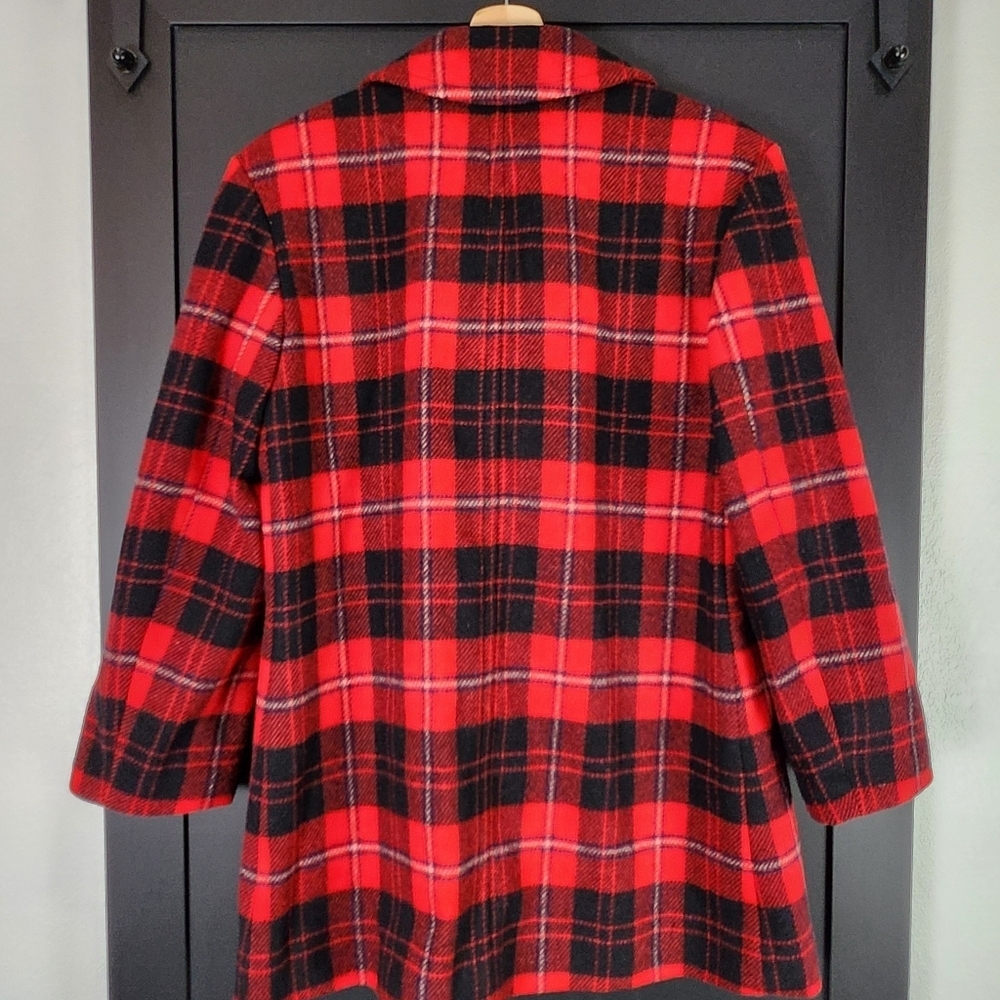 Vintage Pendleton Plaid Double Breasted Wool Blaz… - image 5